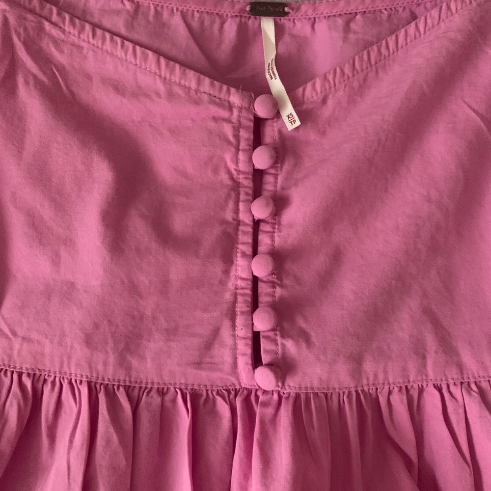 Free People off or on the Shoulder Puff Sleeve Top - Picture 2 of 3